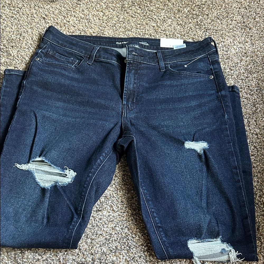 NWT Dark Blue Old Navy Super Skinny Jeans